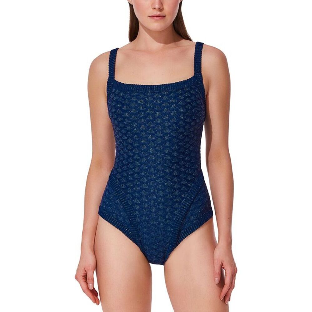 Gottex Womens  Scaled Up Swimsuit, Navy